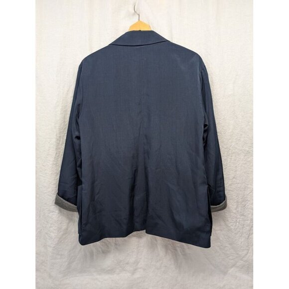 Rachel Roy women's size 10 Navy Blue blazer, soft silky, casual, comfort - Picture 8 of 10